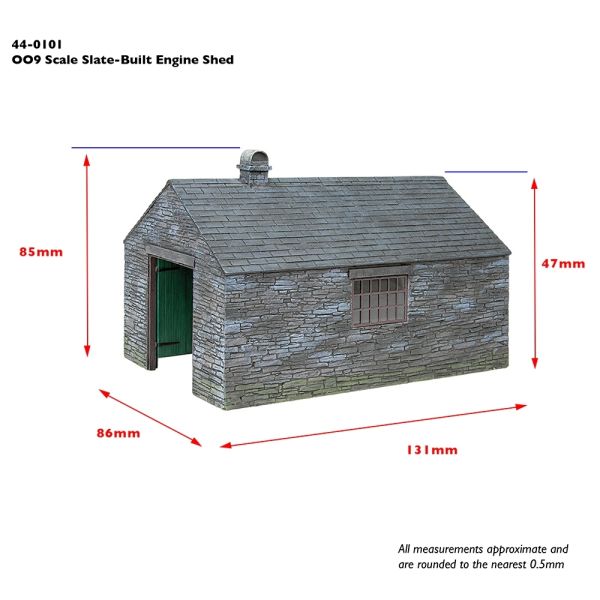 Bachmann Scenecraft OO9 Gauge 44 0101 Narrow Gauge Slate Built Engine Shed