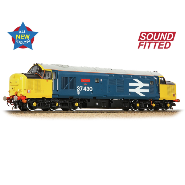 Bachmann OO Gauge 35 335SF Class 37 4 Refurbished 37430 Cwmbran BR Blue Large Logo Sound Fitted