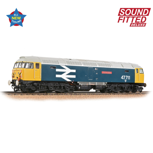 Class 47/7 47711 'Greyfriars Bobby' BR Blue (Large Logo) Sound Fitted De Luxe Class 47/7 47711 'Greyfriars Bobby' BR Blue (Large Logo) Sound Fitted De Luxe