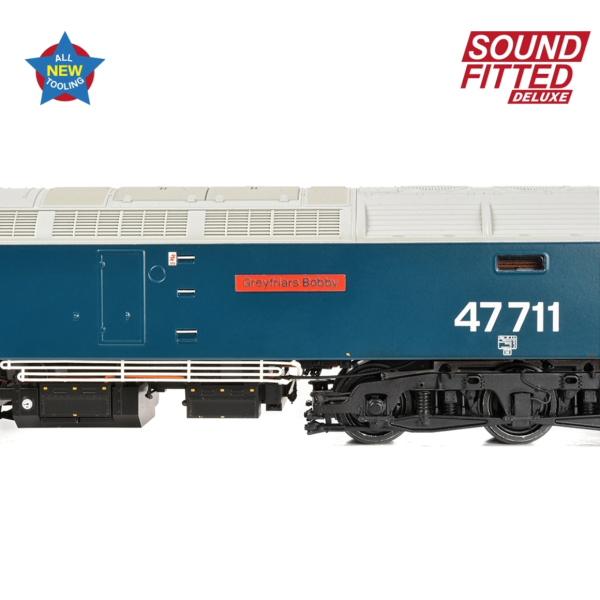 Class 47/7 47711 'Greyfriars Bobby' BR Blue (Large Logo) Sound Fitted De Luxe Class 47/7 47711 'Greyfriars Bobby' BR Blue (Large Logo) Sound Fitted De Luxe