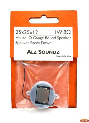 Alz Soundz 25mm x 25mm x 12mm Heljan O Gauge Round Speaker (Down Facing) 1 Watt 8 Ohm