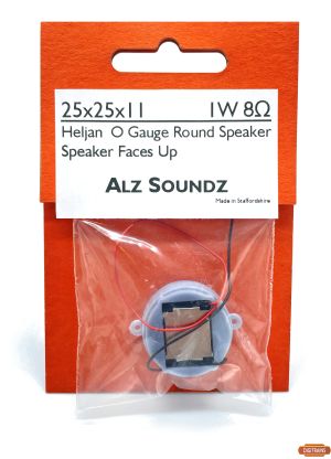 ALZ25X25X11 25mm x 25mm x 11mm Heljan O Gauge Round Speaker (Up Facing) 1 Watt 8 Ohm