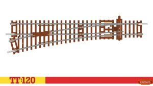 Hornby TT8008 TT Gauge Left Hand Point 166mm 15° 631mm